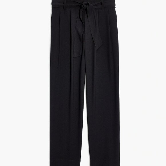 Madewell Drapey Paperbag Pants True black size 6 - Picture 1 of 5